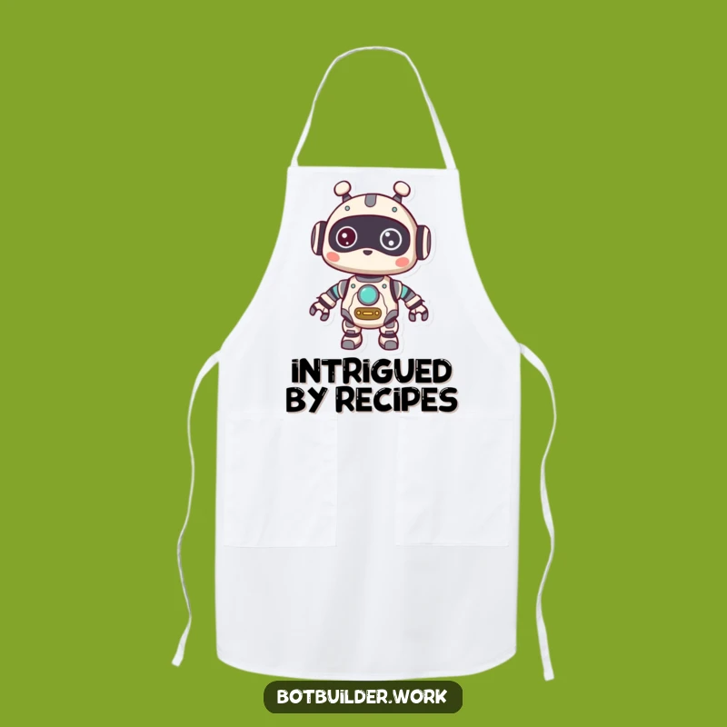Funny Robot Curious Apron: Gears Kitchen Wear - Perfect Funny Gift