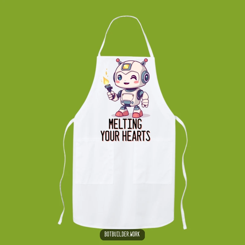 Funny Robot Welder Apron: Cute Torch Kitchen Wear - Perfect Funny Gift