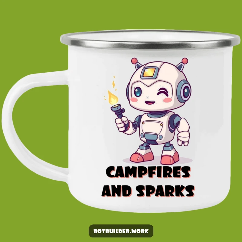 Funny Robot Welder Camping Mug: Cute Torch Cup - Great Funny Gift