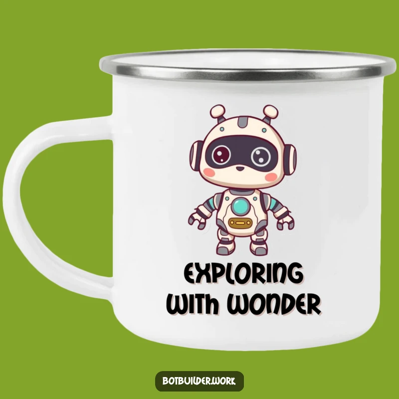 Funny Robot Curious Camping Mug: Gears Cup - Great Funny Gift