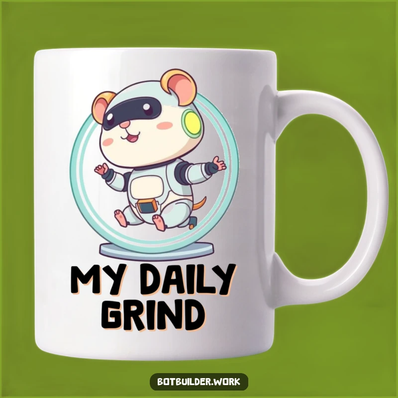 Funny Robot Hamster Mug: A Diligent Gift for Busy Bees