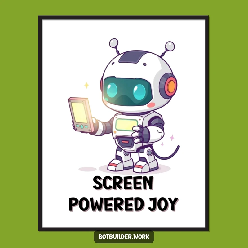 Funny Robot Programmer Art Print: Cute Coding Download - Ideal Funny Gift