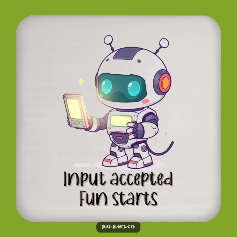 Funny Robot Programmer Coaster: Cute Coding Decor - Perfect Funny Gift