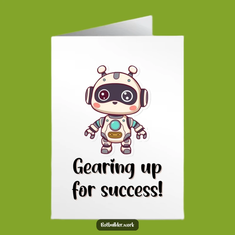 Free Printable Robot Animal Congrats Card: Curious Mind Success DIY Downloadable