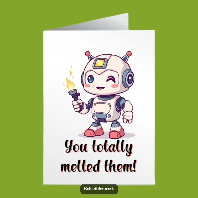 Free Printable Robot Animal Congrats Card: Welder Success DIY Downloadable