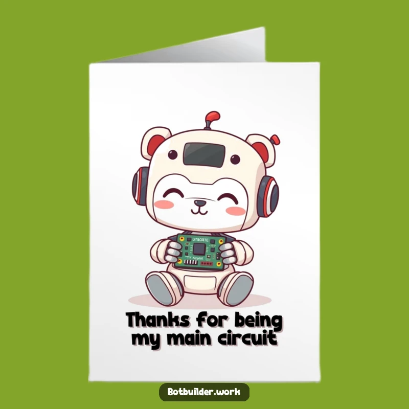Free Printable Robot Animal Thank You Card: Cute Assembler Appreciation DIY Download
