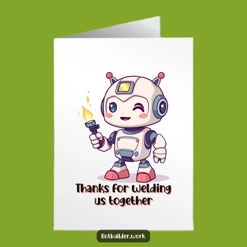 Free Printable Robot Animal Thank You Card: Welder Appreciation DIY Download