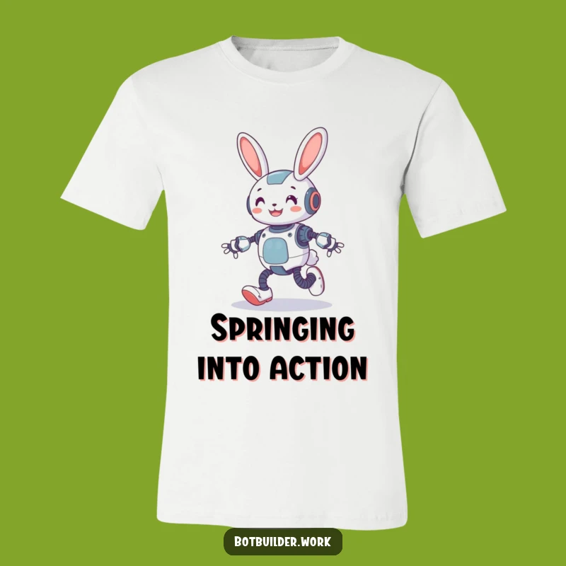 Funny Robot Rabbit T-Shirt: Bounce With Joyful Energy