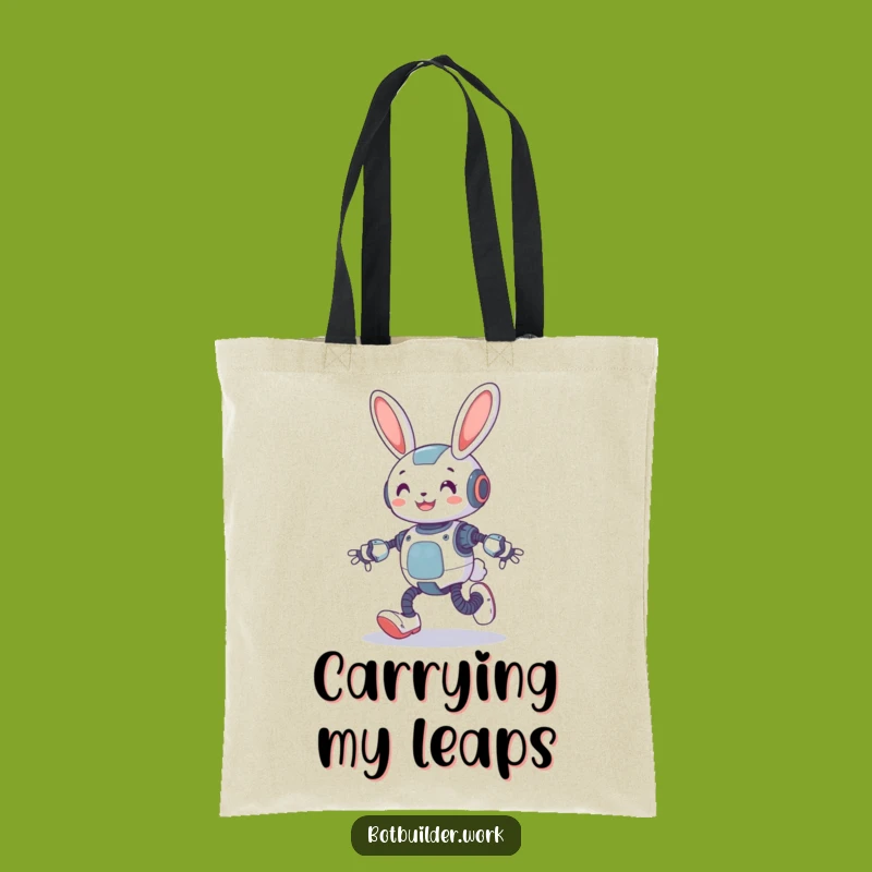 Funny Robot Rabbit Tote Bag: Carry Your Essentials With Zest