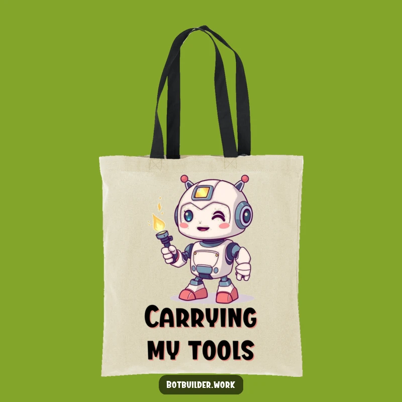 Funny Robot Welder Tote Bag: Cute Torch Holder - Perfect Funny Gift
